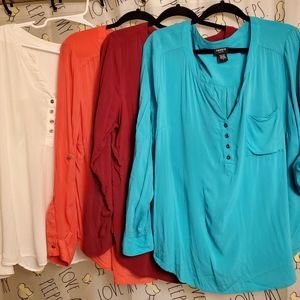 4 Torrid Long Sleeve Harper Blouses